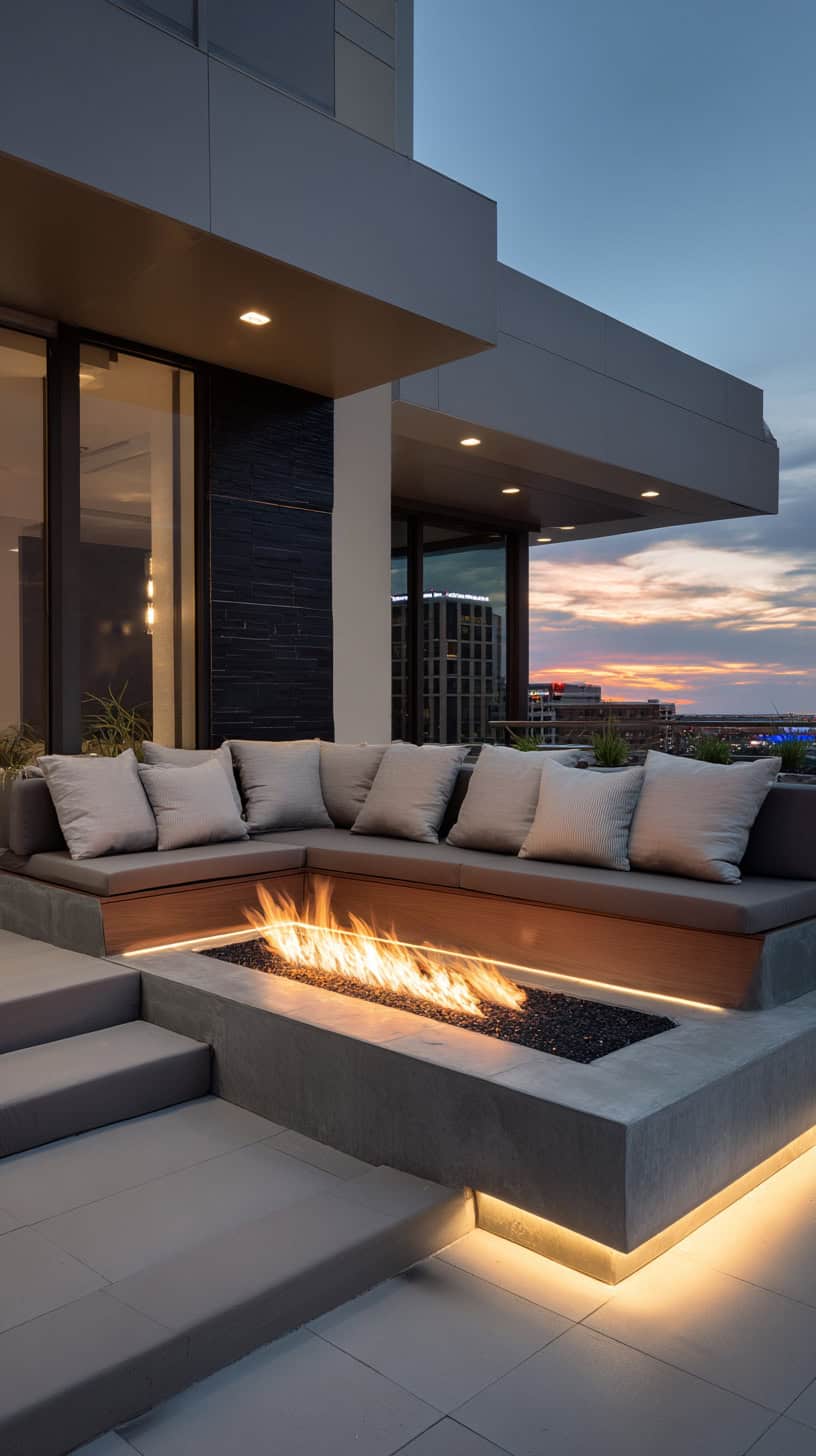 Modern Sunken Fire Pit - Image 1