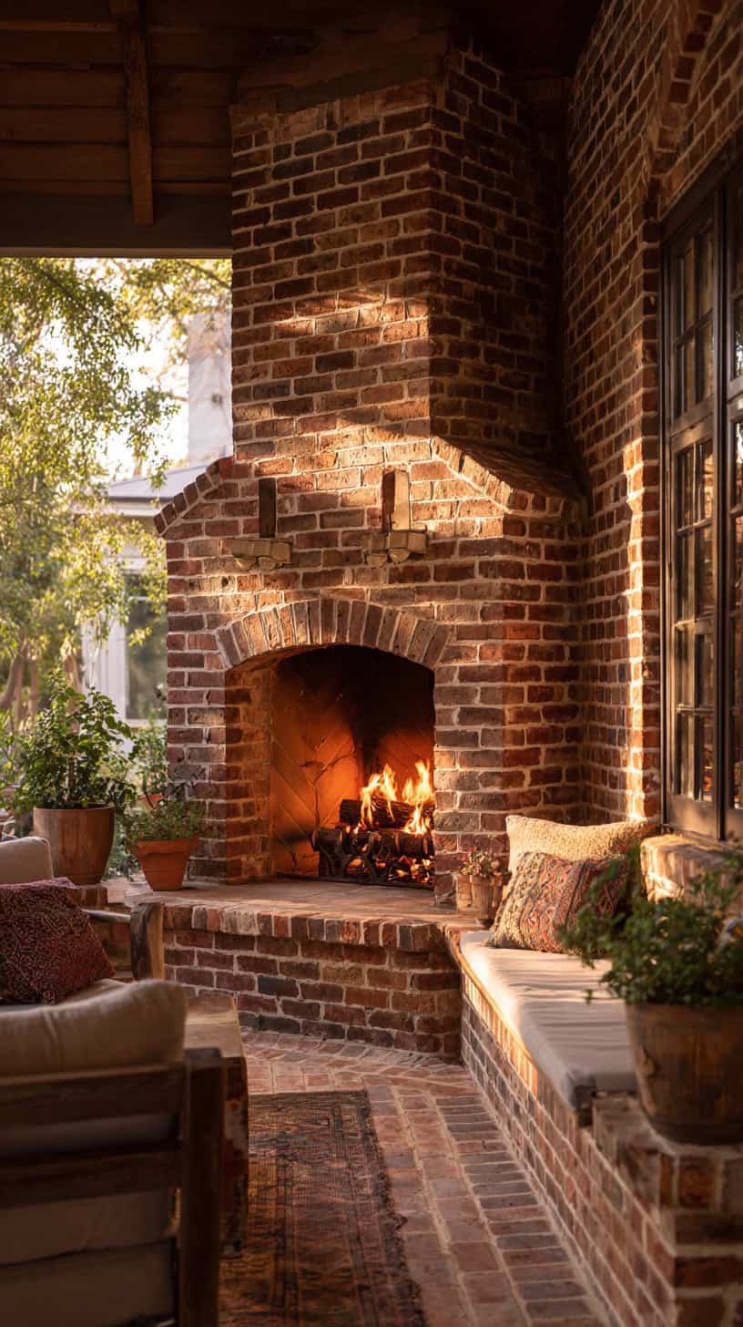 Outdoor Brick Fireplace Ideas That Wow - Image 2