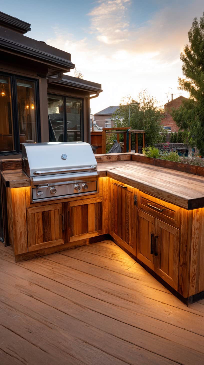 Outdoor Grill Area Magic on a Tiered Backyard - Image 1