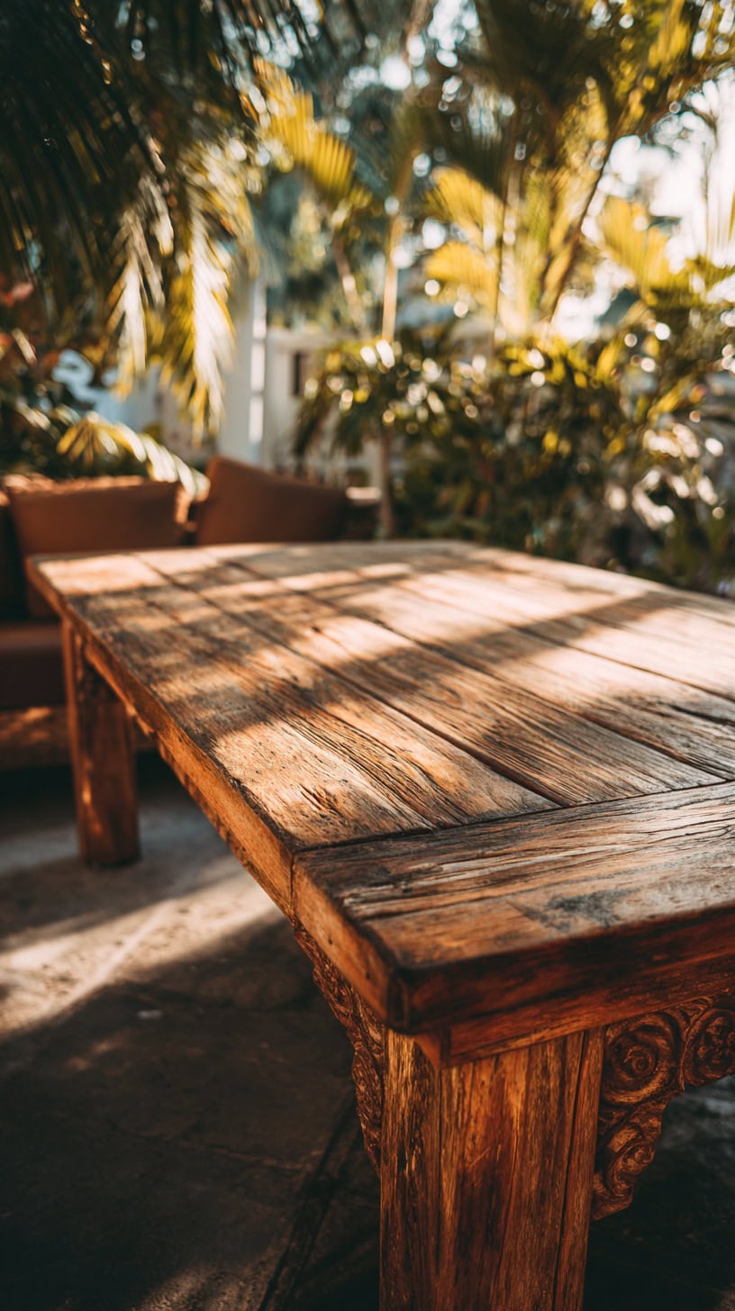 Outdoor Teak Table - Image 1