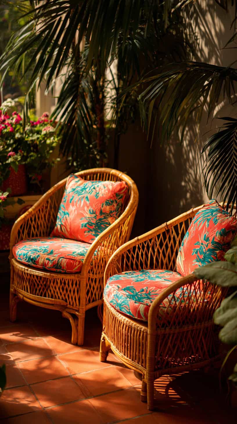 Rattan Lounge Chairs - Image 1