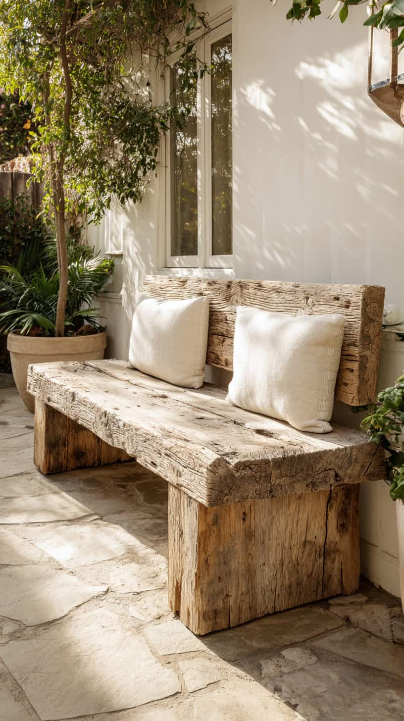 Reclaimed Wood Bench - Image 2