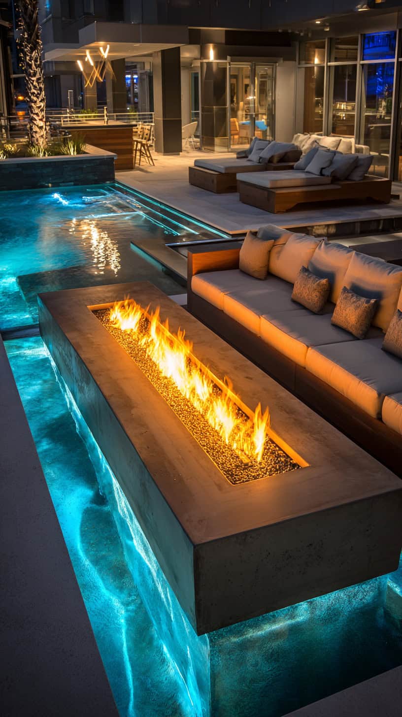 Rooftop Poolside Fire Pit - Image 1