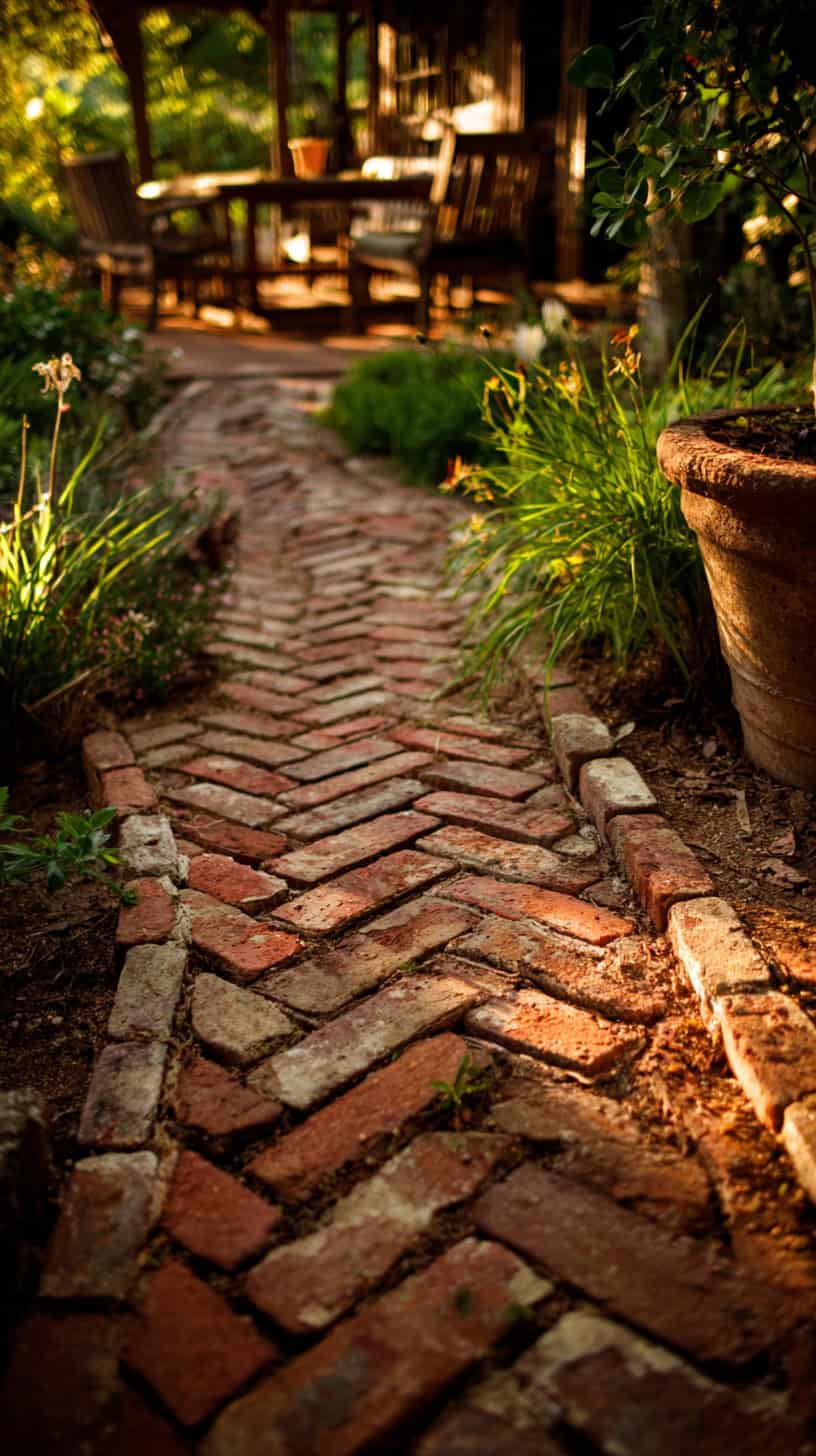 Rustic Brick Pathway Walkway - Image 1