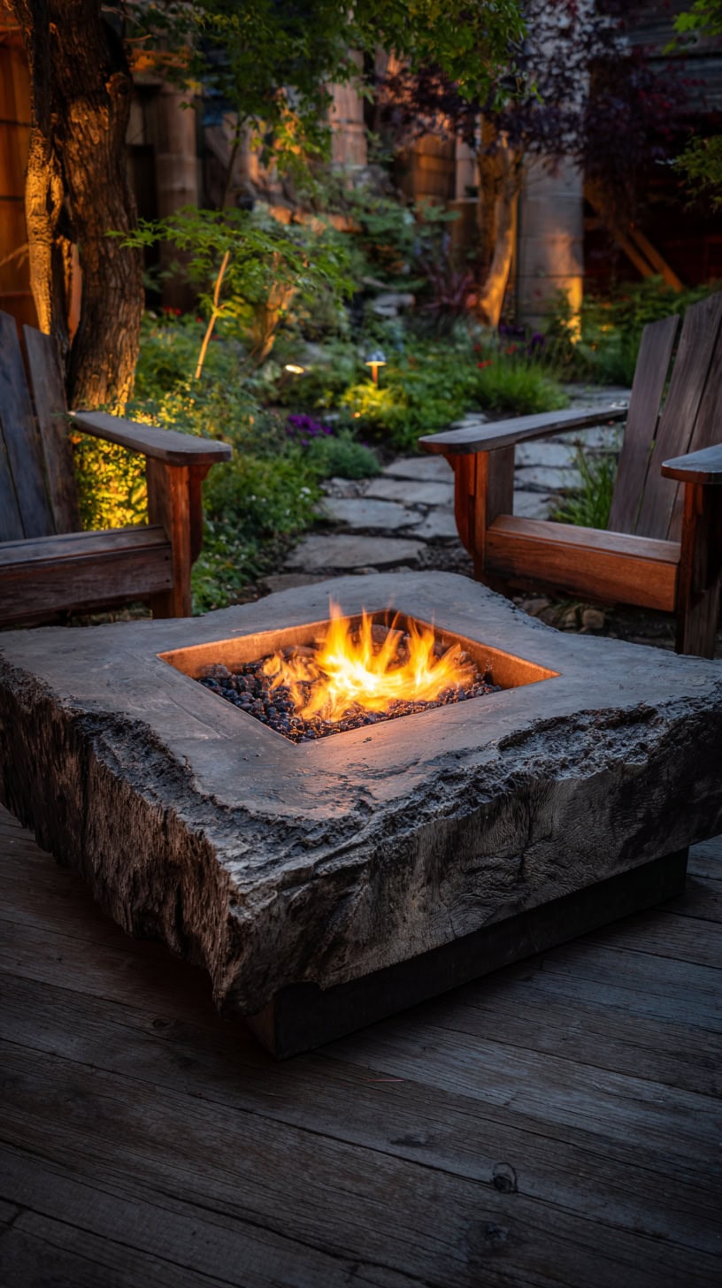 Rustic Concrete Fire Surround - Image 2