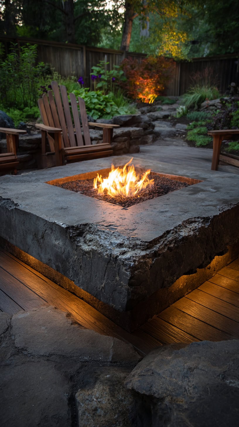 Rustic Concrete Fire Surround - Image 1
