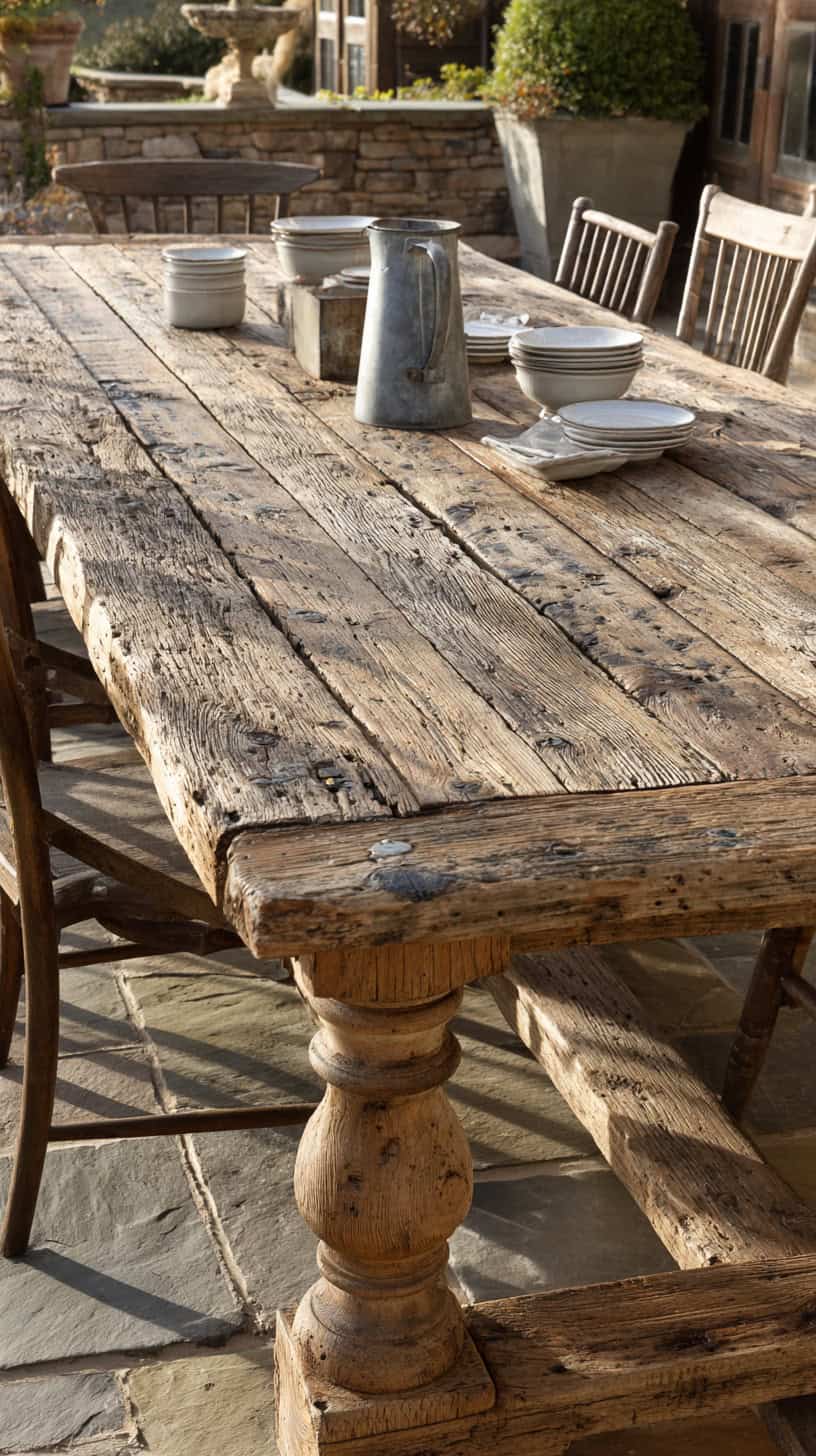 Rustic Reclaimed Wood Table - Image 2