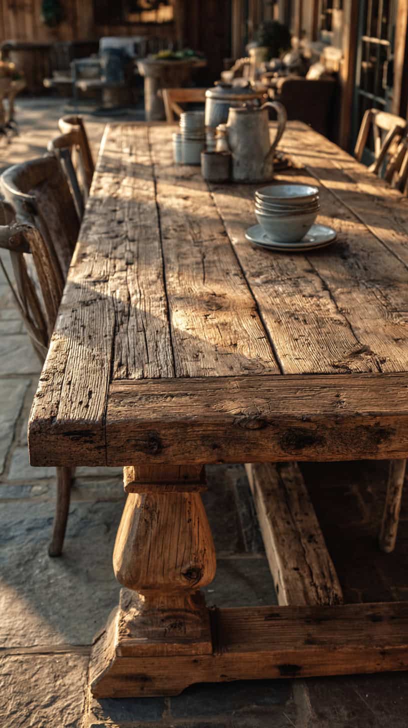 Rustic Reclaimed Wood Table - Image 1
