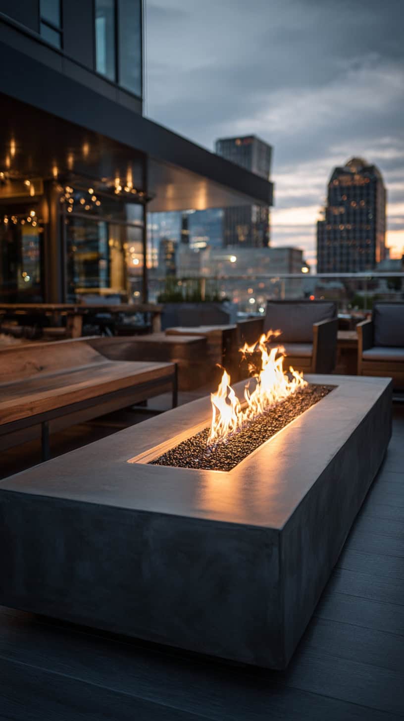 Sleek Concrete Fire Table - Image 2