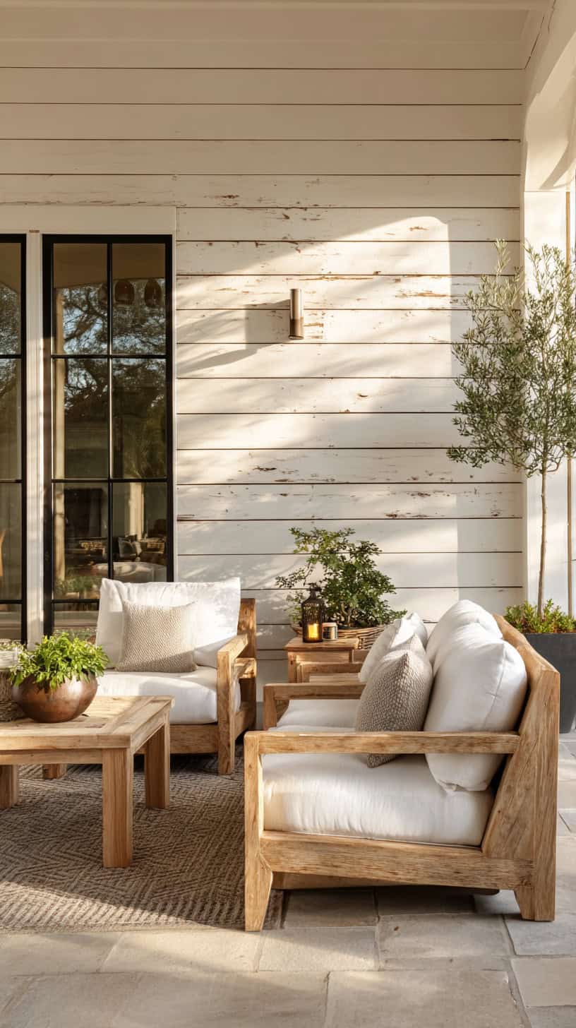 Small Patio Shiplap Wall - Image 1