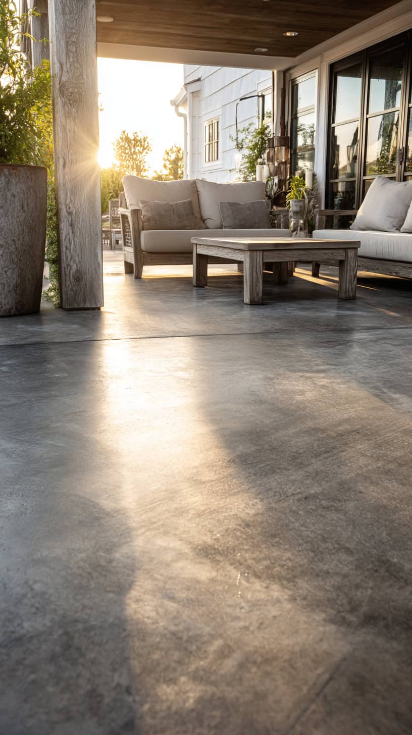 Sophisticated Concrete Floor Patio - Image 2