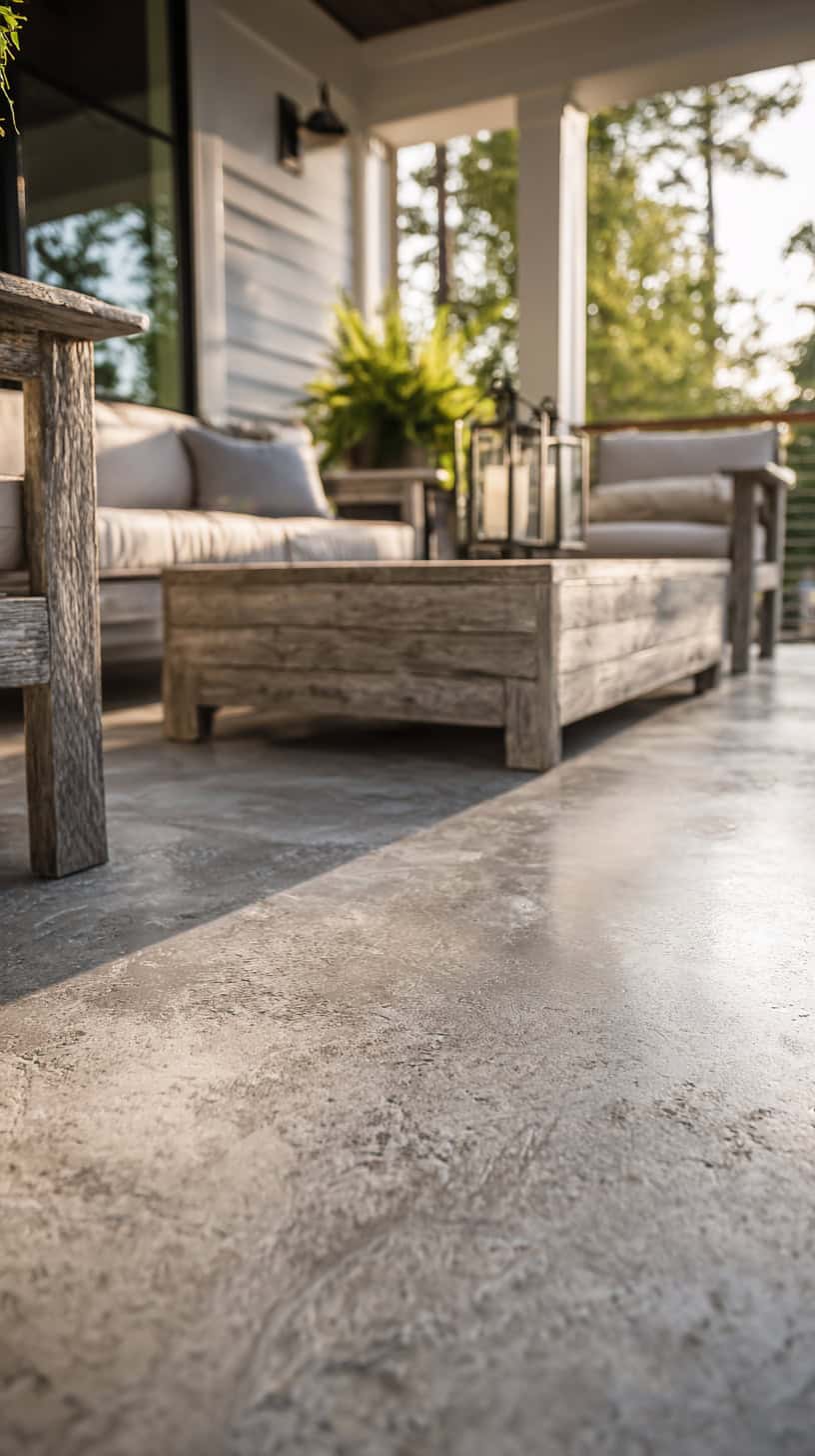Sophisticated Concrete Floor Patio - Image 1