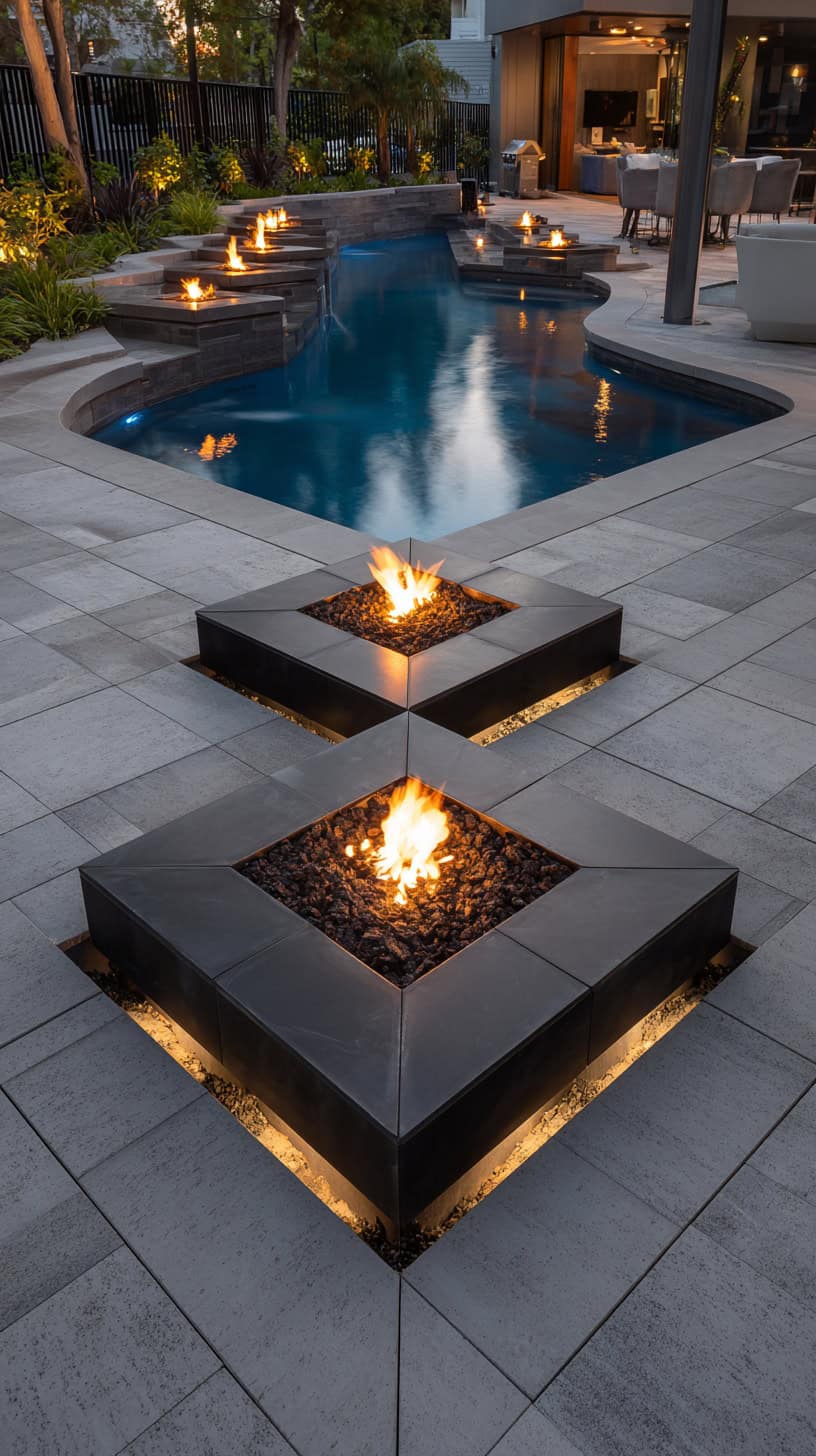 Square Pattern Fire Bowls - Image 2
