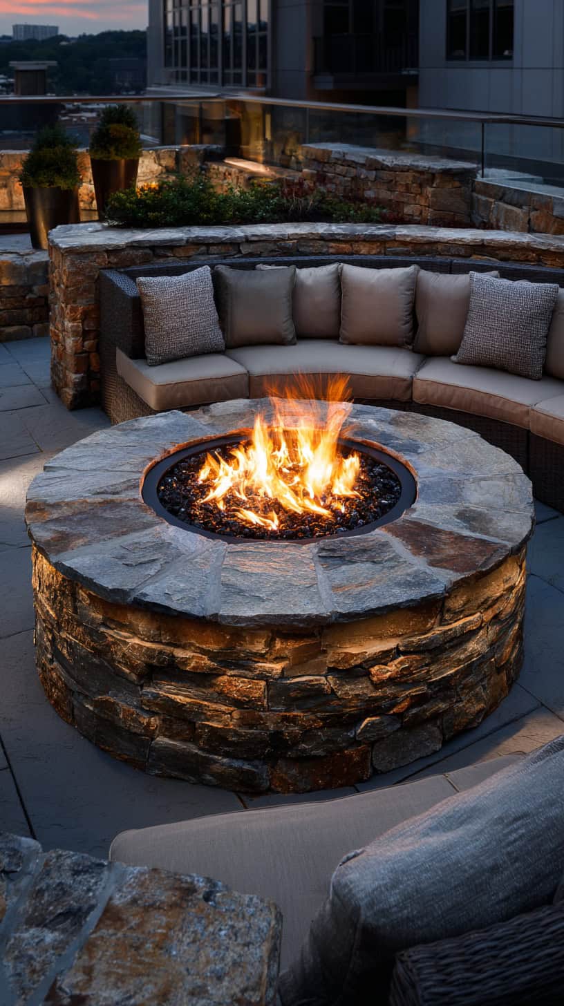 Stone Edged Gas Fire Pit - Image 2