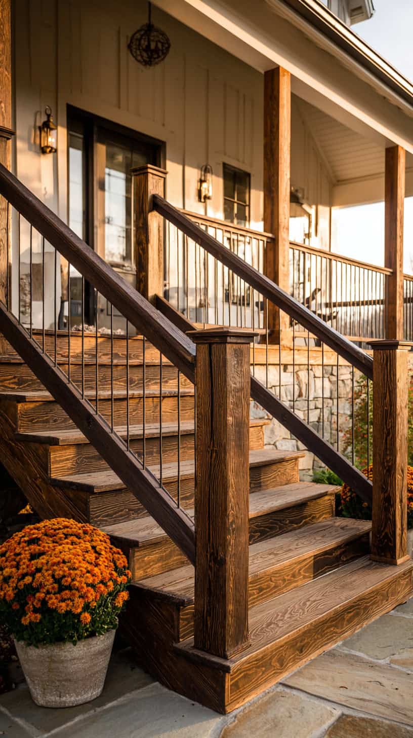 Sturdy Farmhouse Stair Railings - Image 1