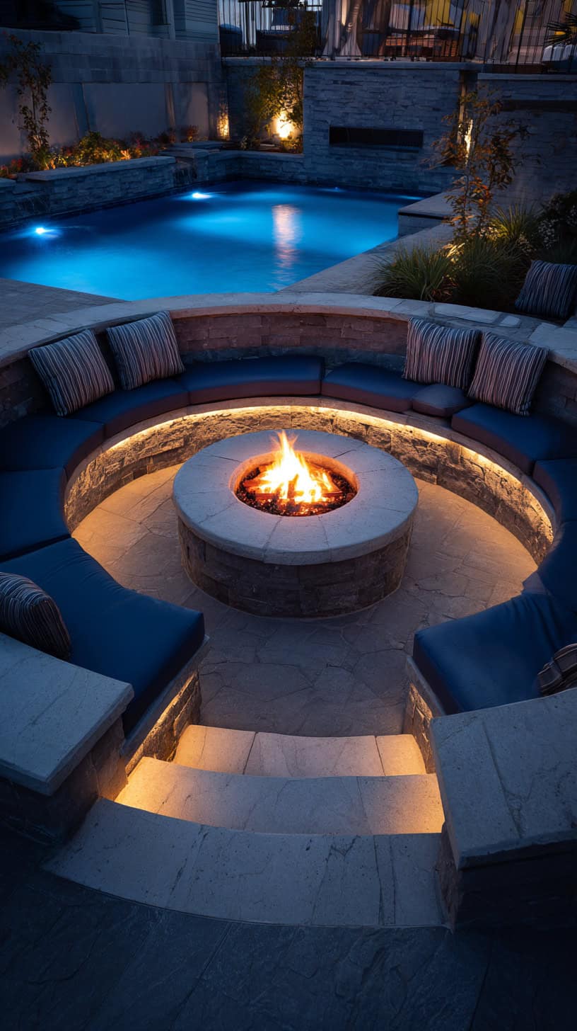 Sunken Fire Pit Oasis - Image 1