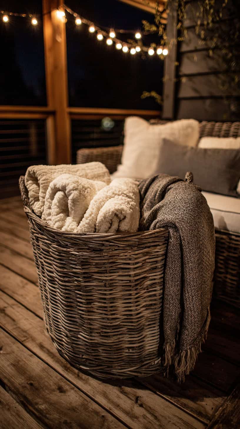 Throw Blanket Basket - Image 1
