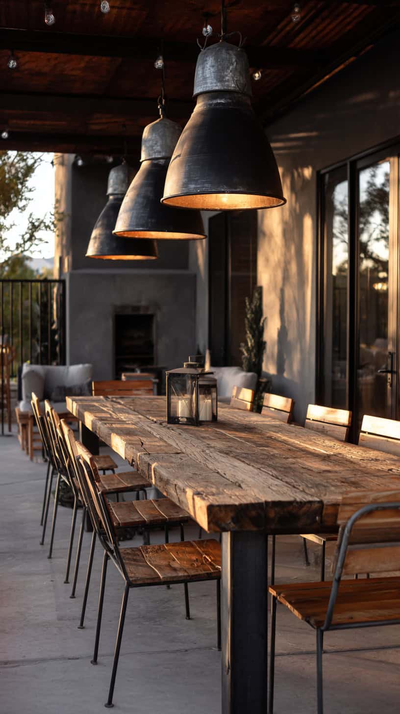 Trendy Industrial Dining Area - Image 2
