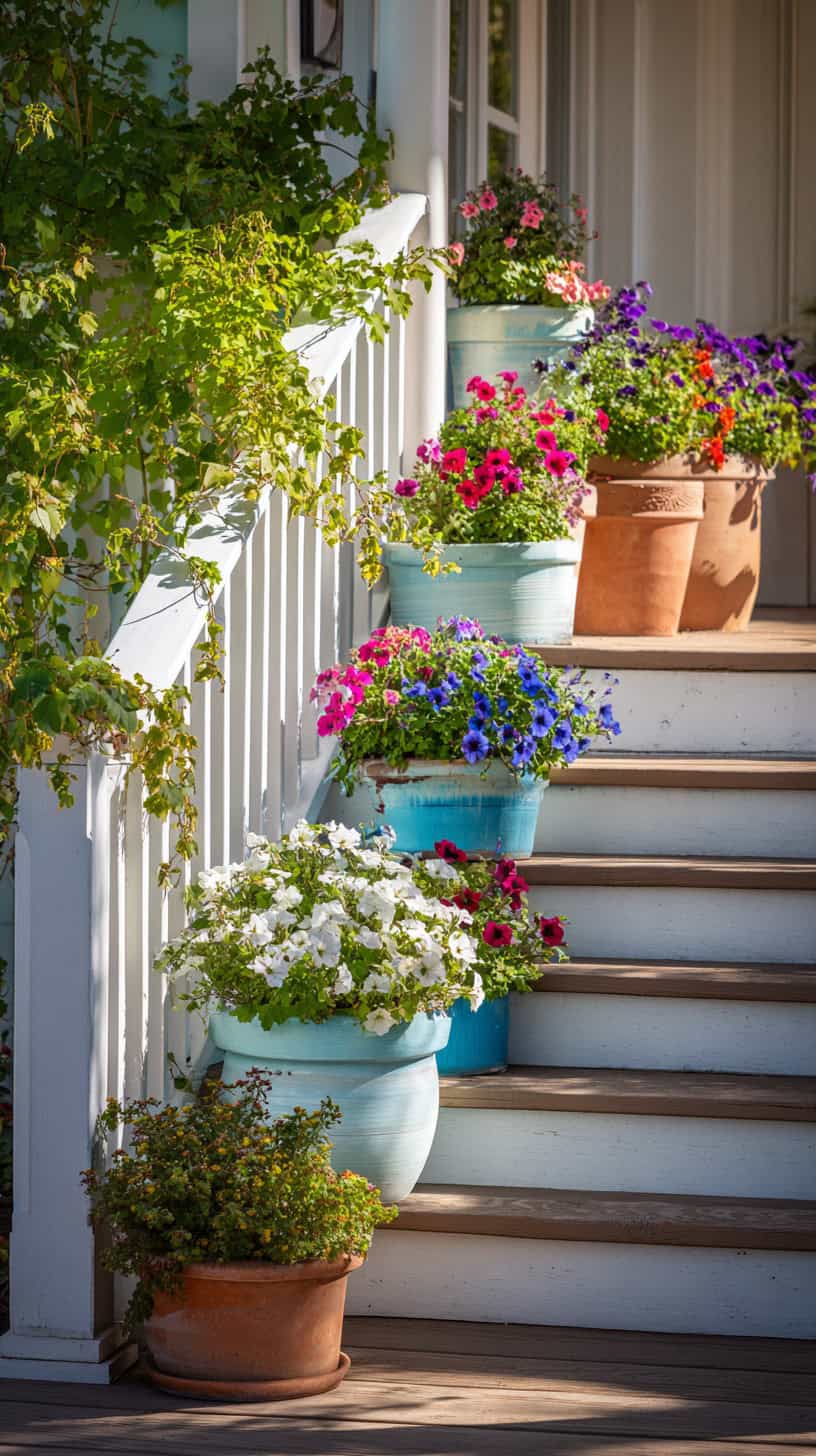 Whimsical Flower Pot Lineup - Image 1