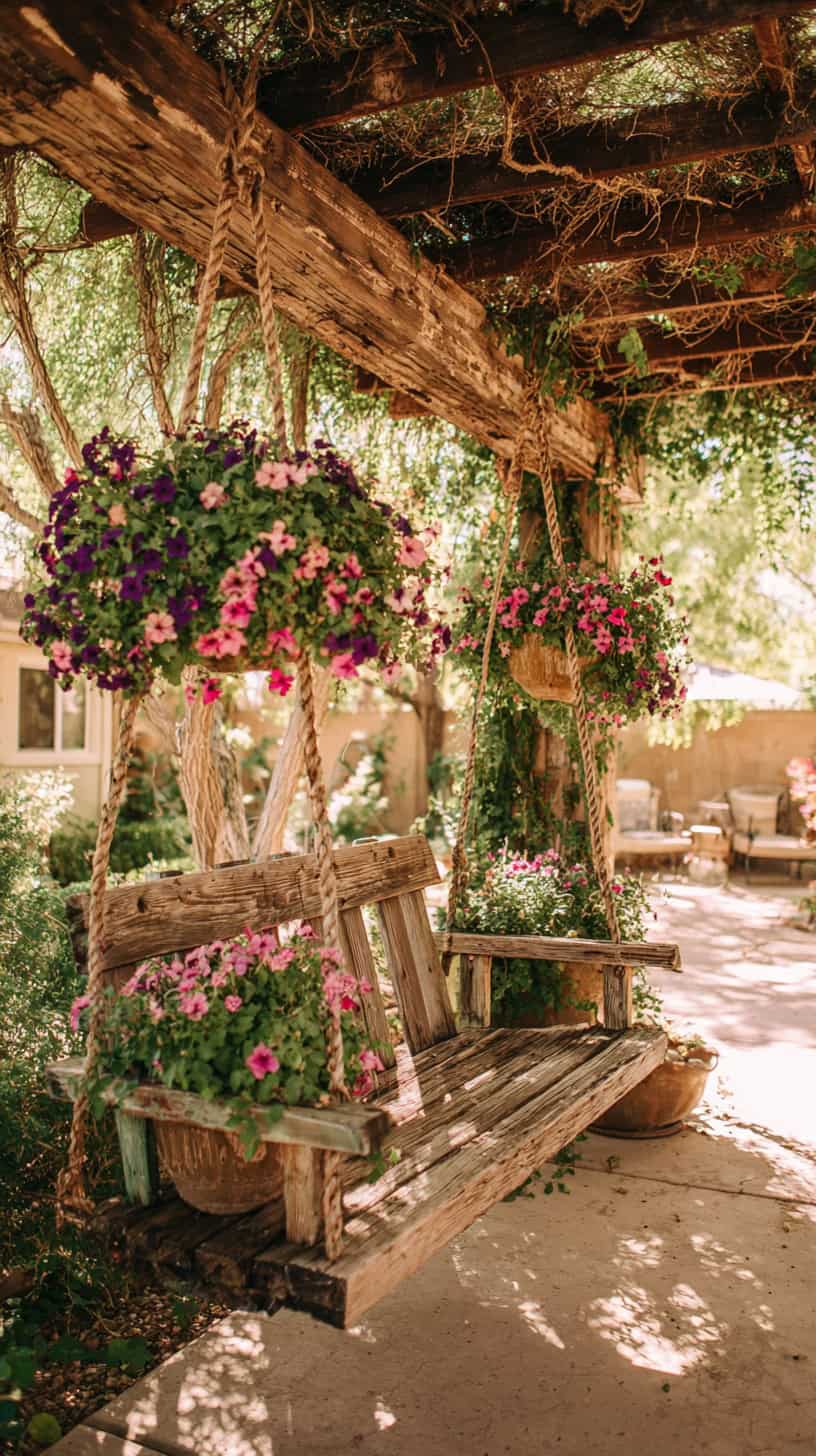 Whimsical Hanging Plant Swing - Image 2