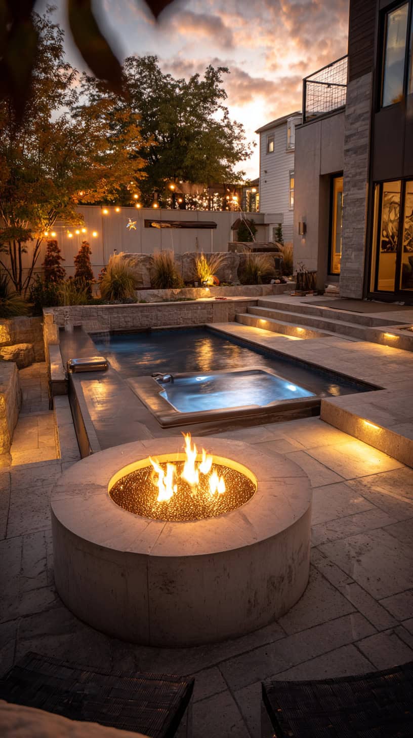 Why Every Mom Needs a Modern Backyard With Hot Tub And Fire Pit - Image 1
