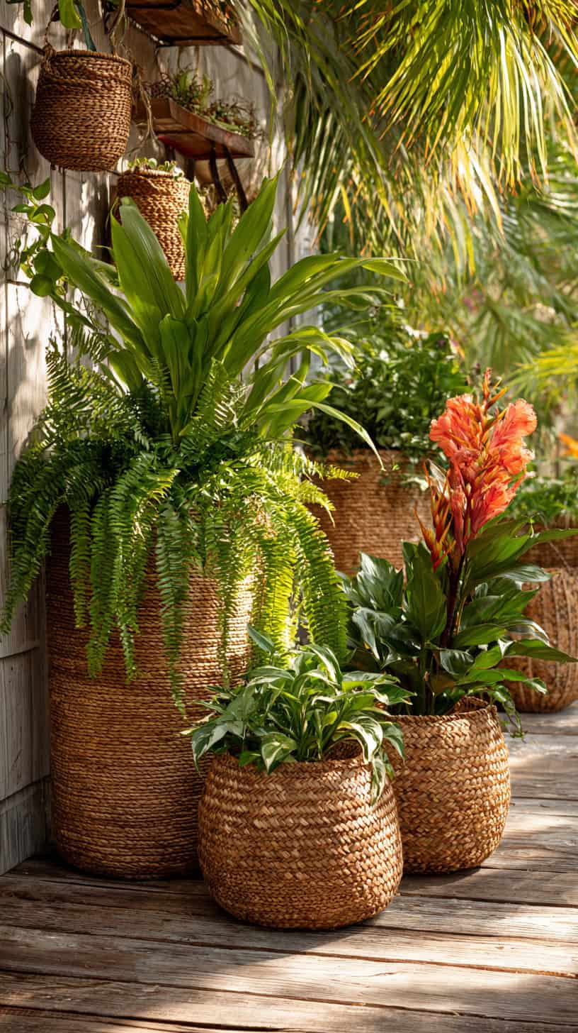 Woven Basket Planters - Image 2