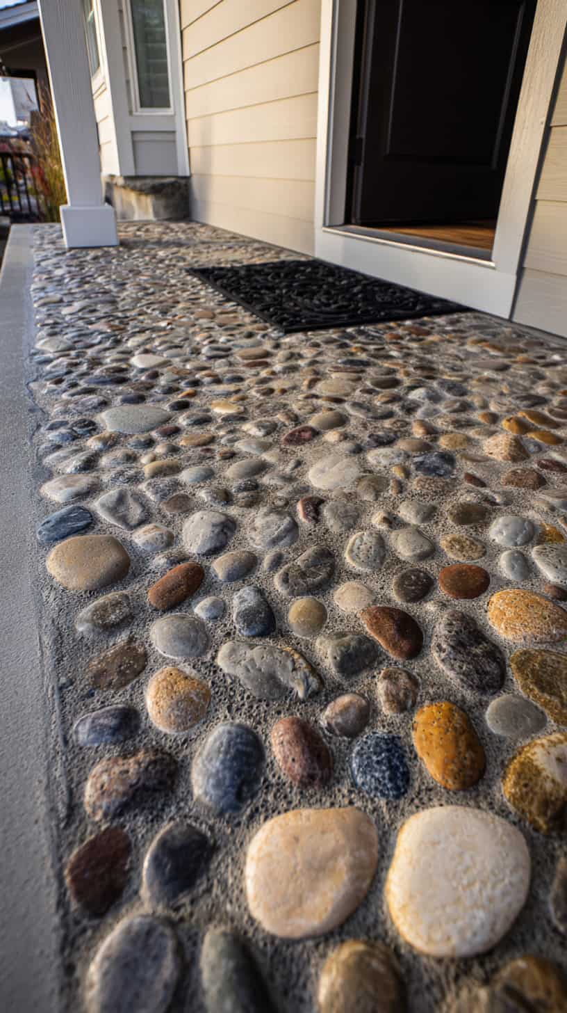 Cement Porch Pebble Finish - Image 2