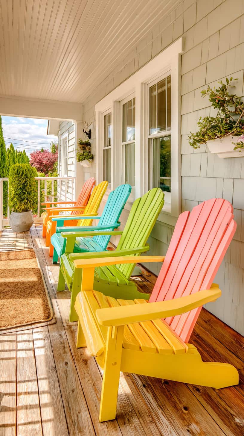 Colorful Adirondack Chair Lineup - Image 2