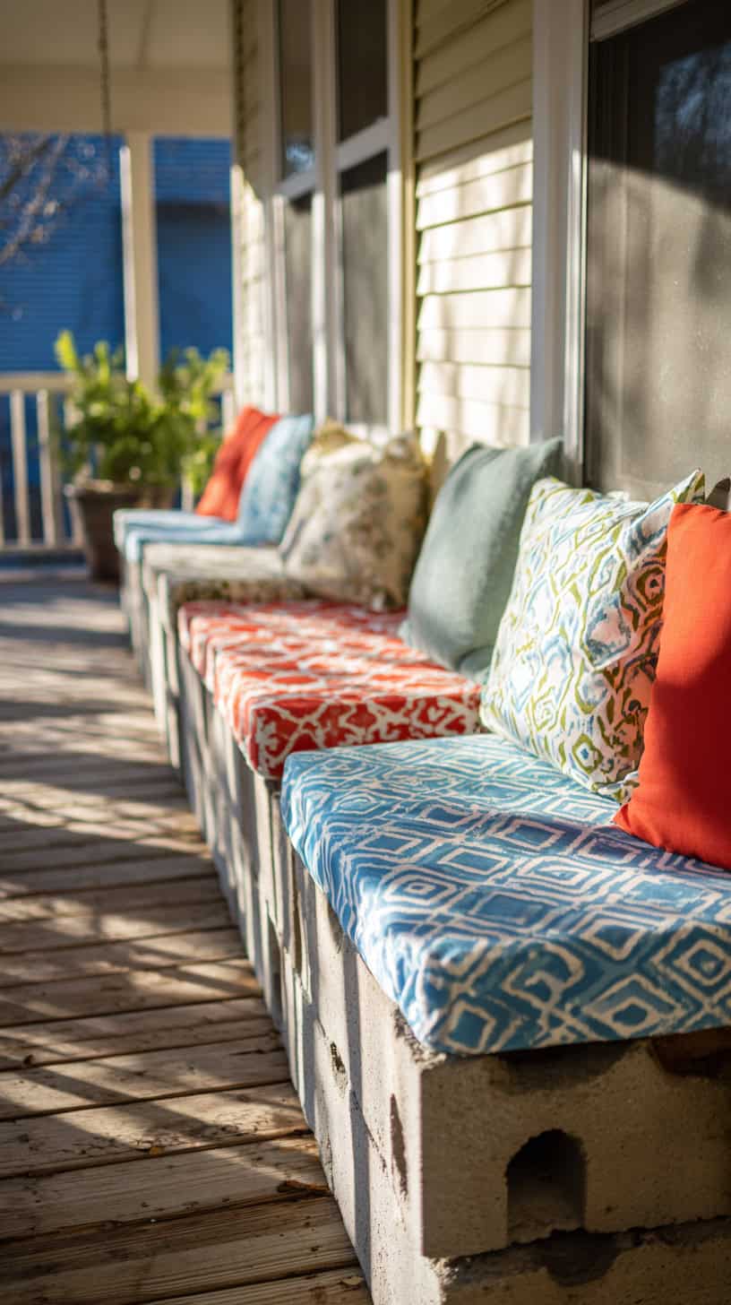 Long Porch Bench Seating - Image 1