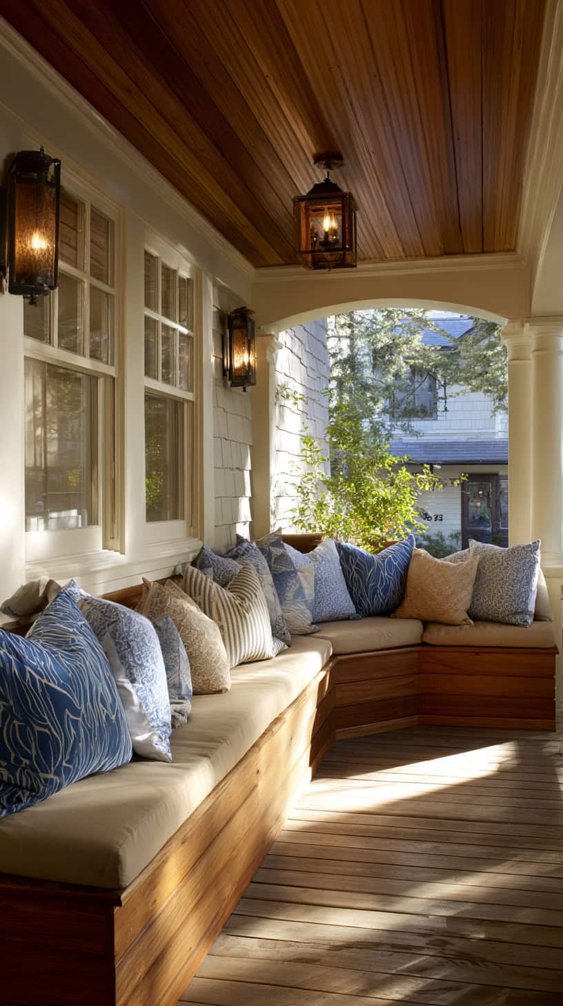 Long Wraparound Family Bench - Image 1