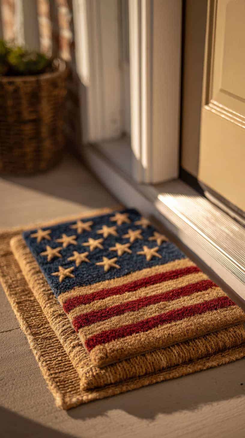 Patriotic Doormat Stack