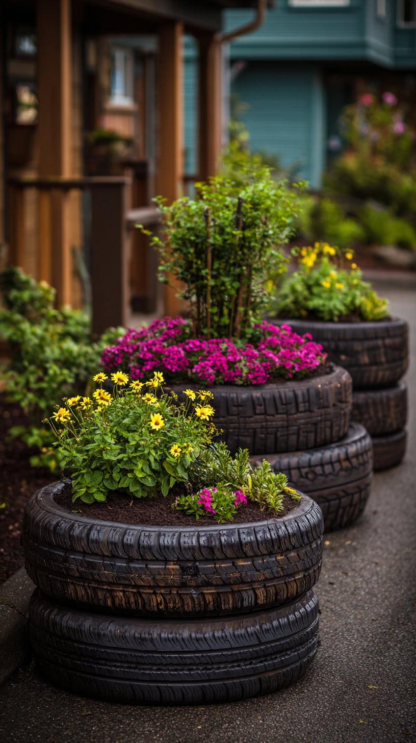 Repurposed Tire Planters - Image 2