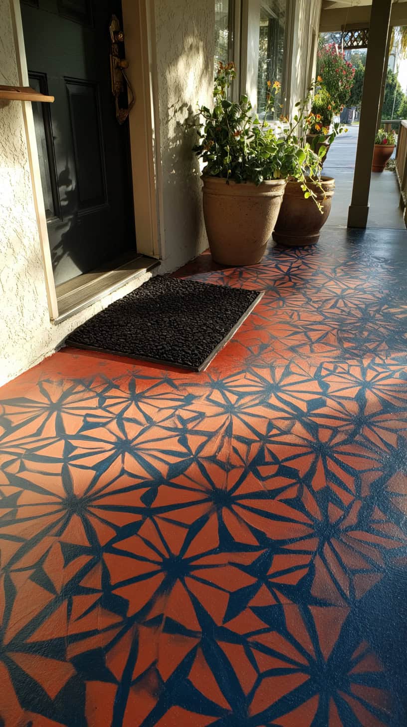 Stenciled Concrete Design - Image 2