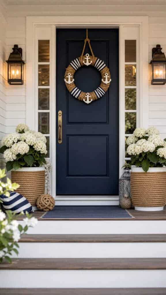 Nautical Rope And Anchor Accents