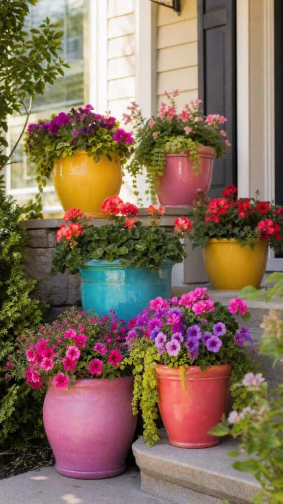 Create a Rainbow of Potted Plants and Flowers