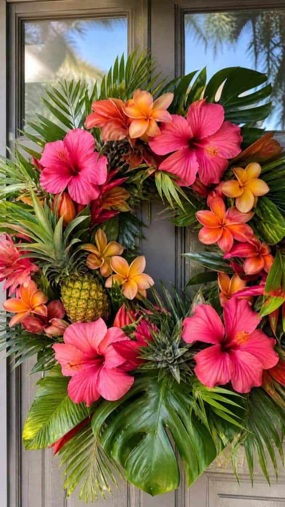 Vibrant Tropical Paradise Wreath
