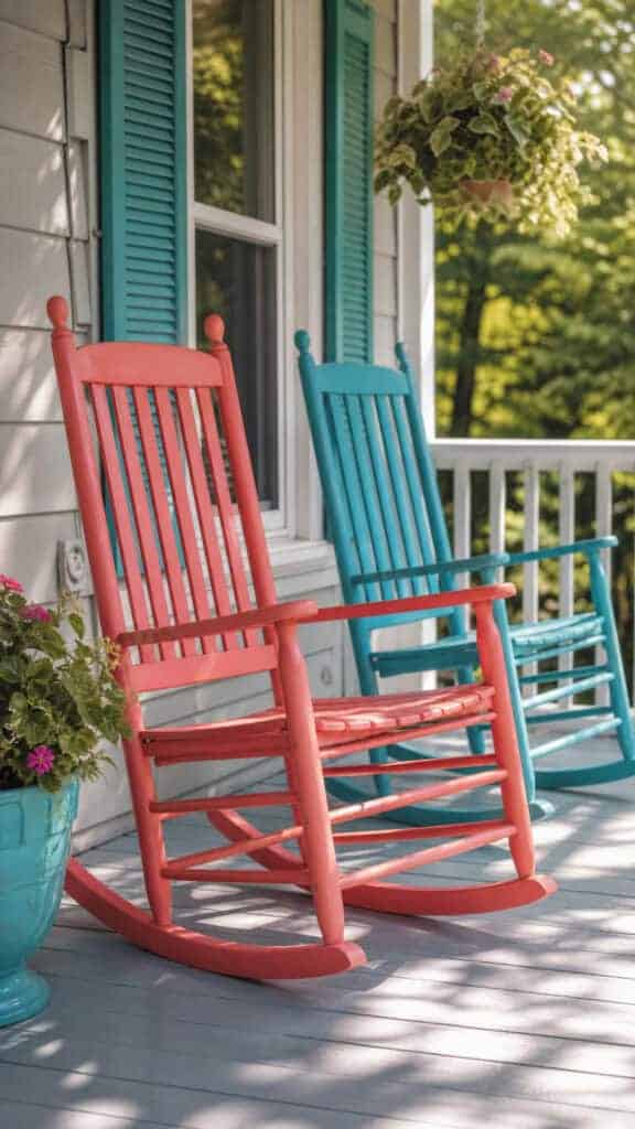 Paint or Stain Your Porch Furniture in Bold Colors