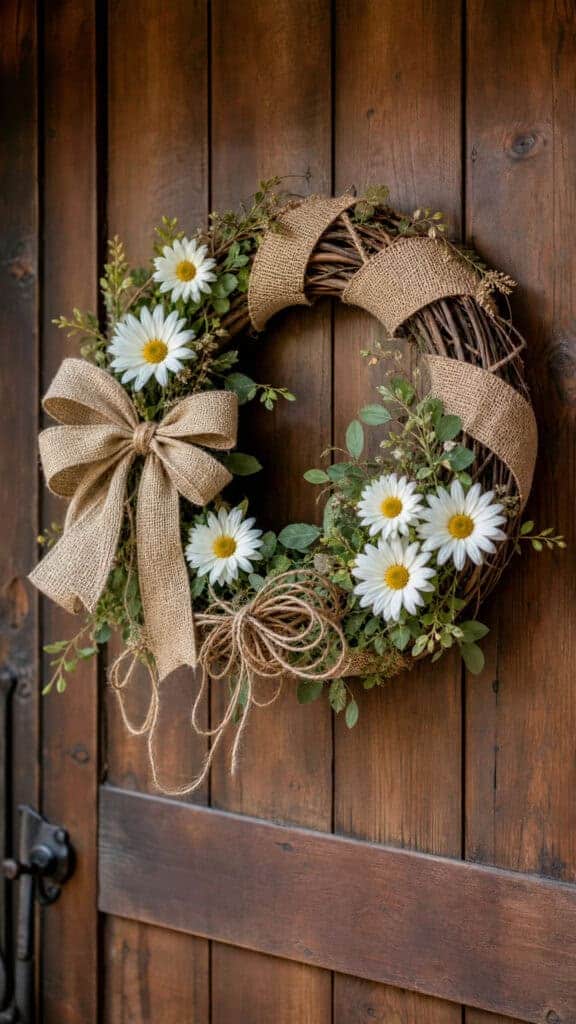 Rustic Burlap and Daisies