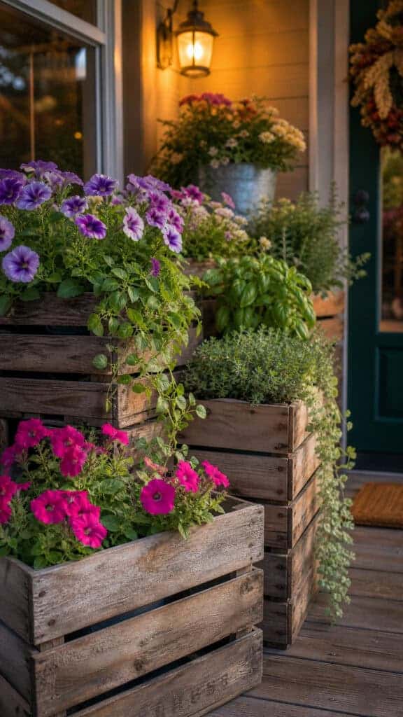 Rustic Wooden Crates for Farmhouse Charm