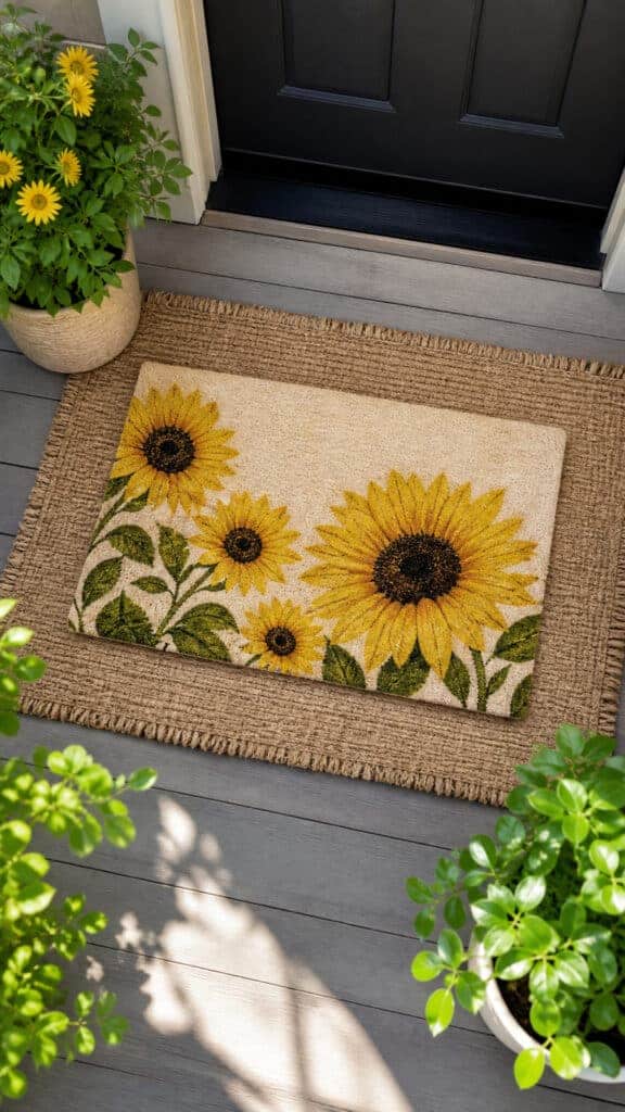 Cheerful Welcome Doormat