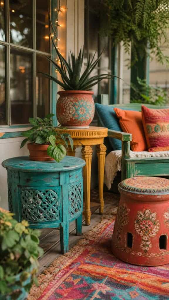Colorful Painted Furniture Accents