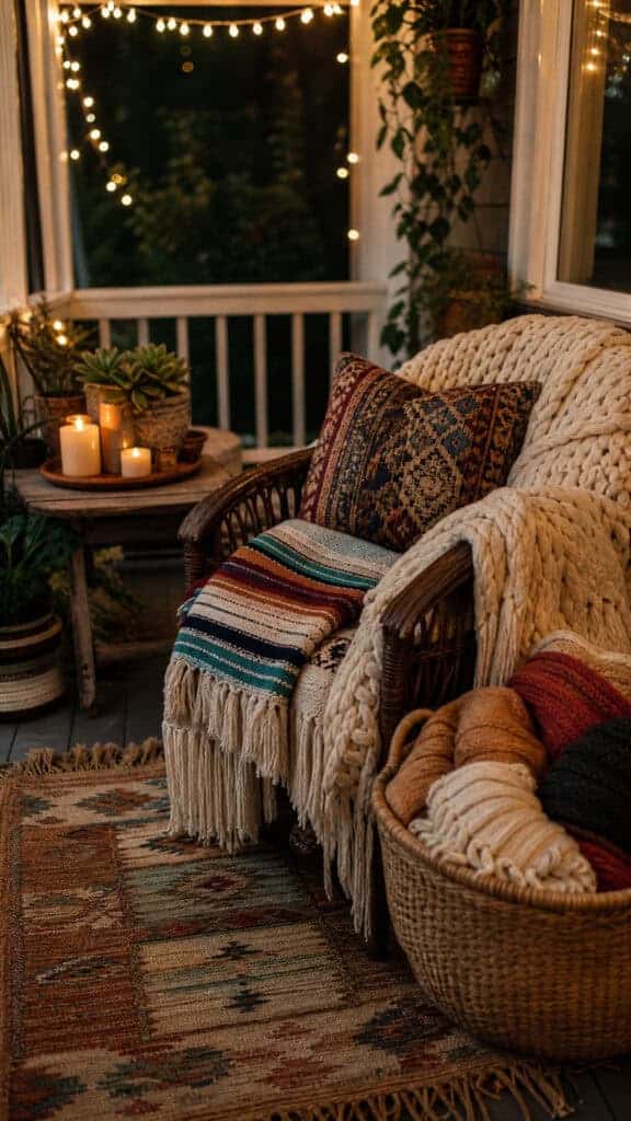 Cozy Outdoor Textiles and Throws