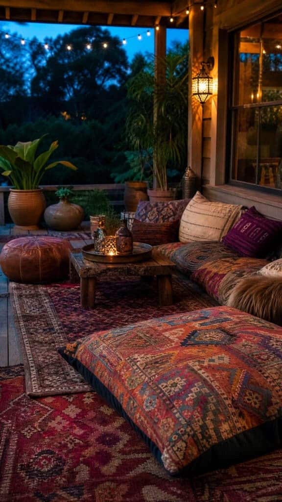 Low-Slung Seating with Floor Cushions