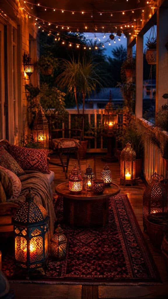 String Lights and Lanterns for Ambiance