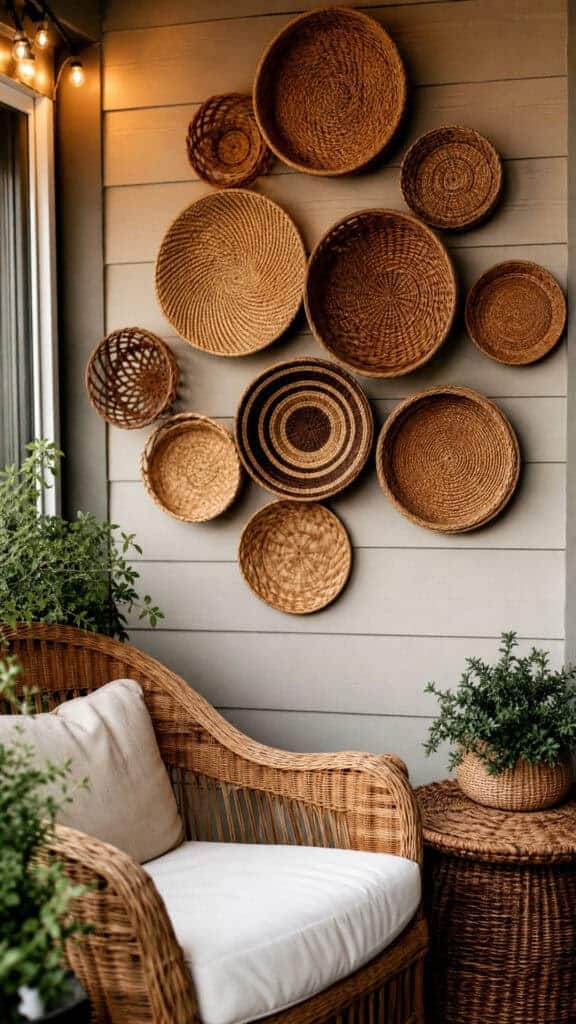 Woven Wall Baskets as Decor