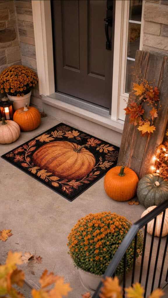 Finish with Festive Doormats and Welcoming Signs