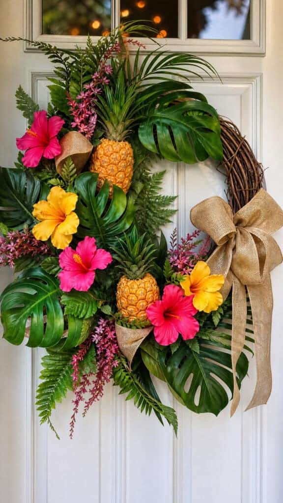 Tropical Pineapple Welcome Wreath