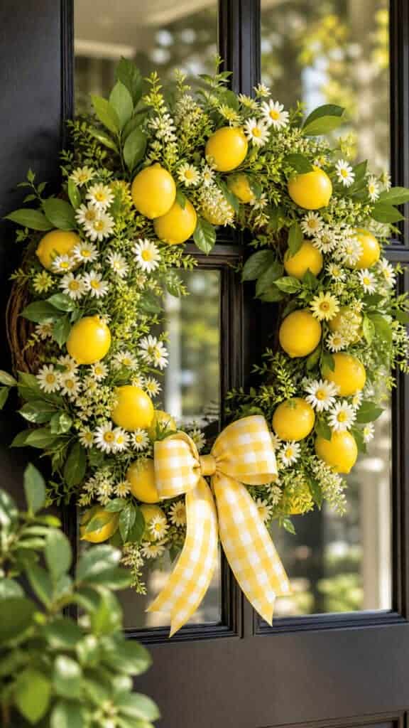 Bright Citrus and Lemon Wreath