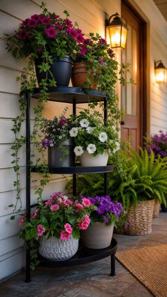 Tiered Plant Stands for Maximum Impact