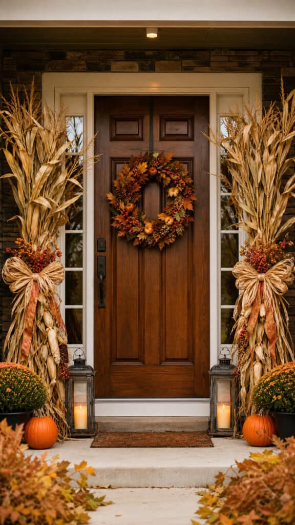 Corn Stalk and Wreath Combination